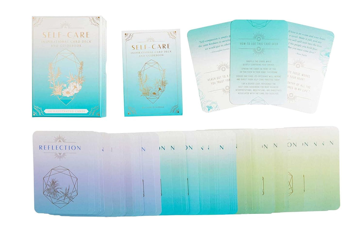 SELF-CARE Inspirational Card Deck & Notebook
