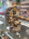 Kwan Yin on Crescent Moon Statue - ST15