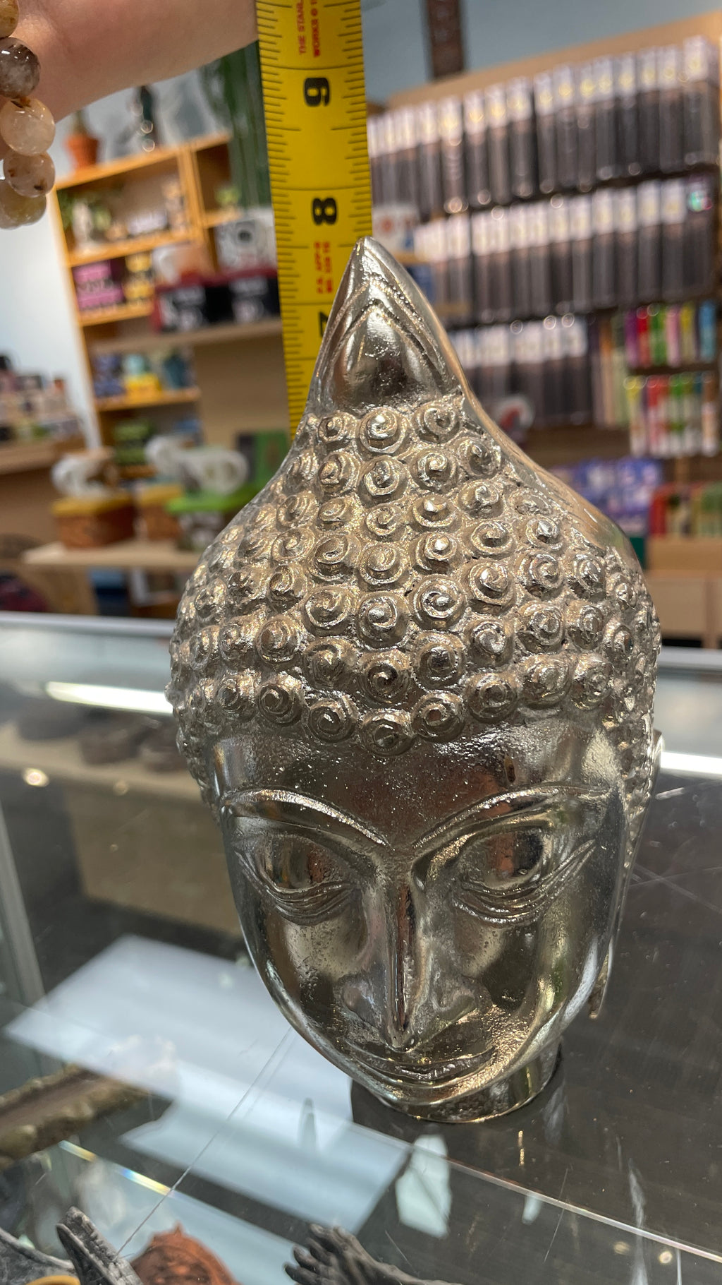 Silver Buddha Head Statue - ST05