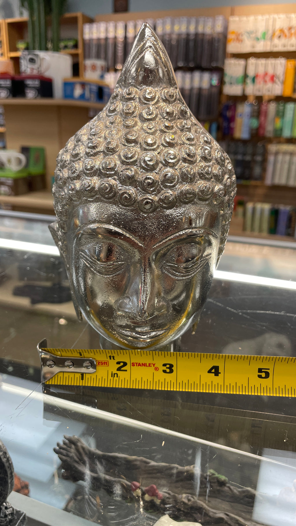 Silver Buddha Head Statue - ST05