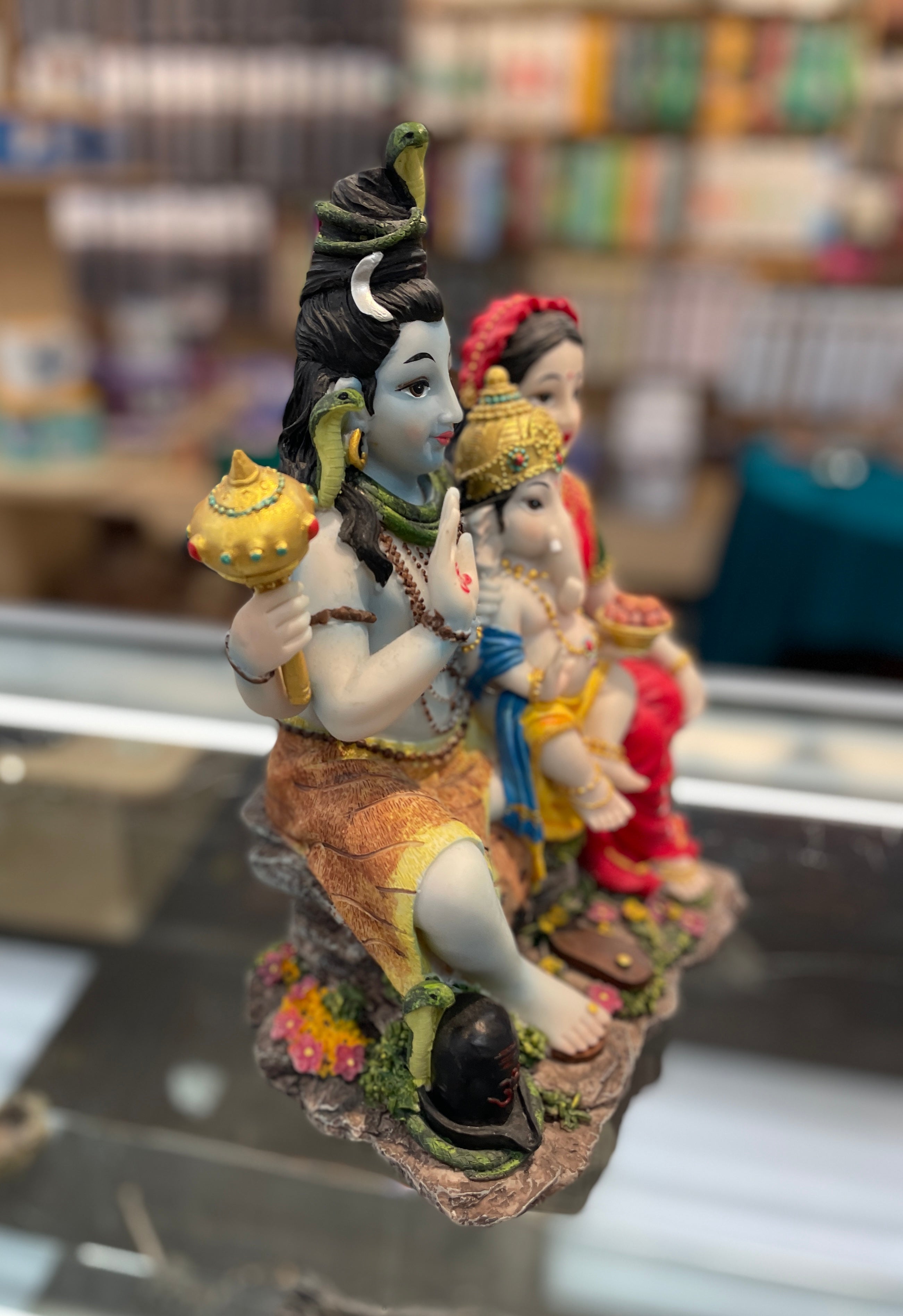 Shiva Family Statue (Shiva, Parvati &amp; Ganesha) - ST16