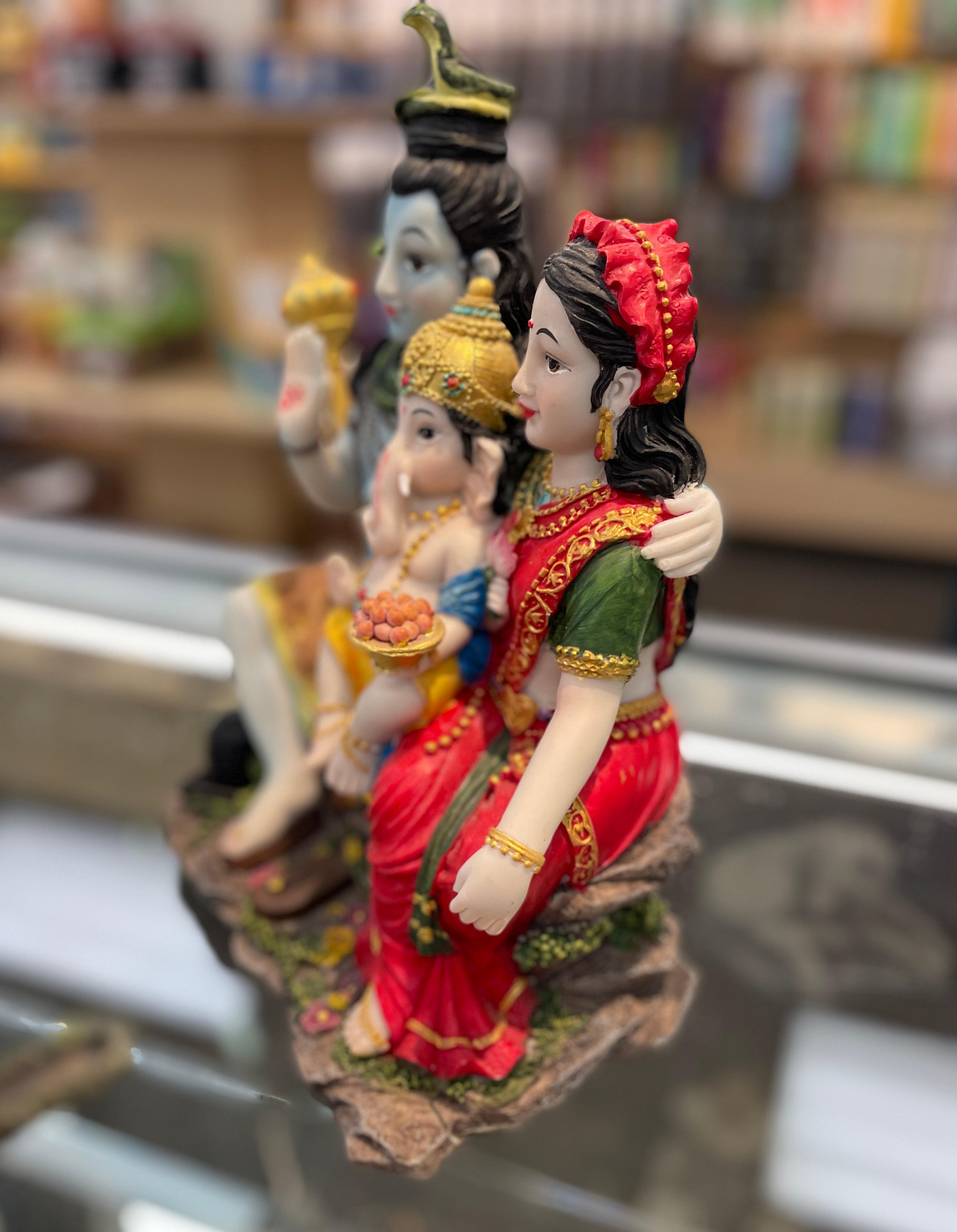 Shiva Family Statue (Shiva, Parvati &amp; Ganesha) - ST16
